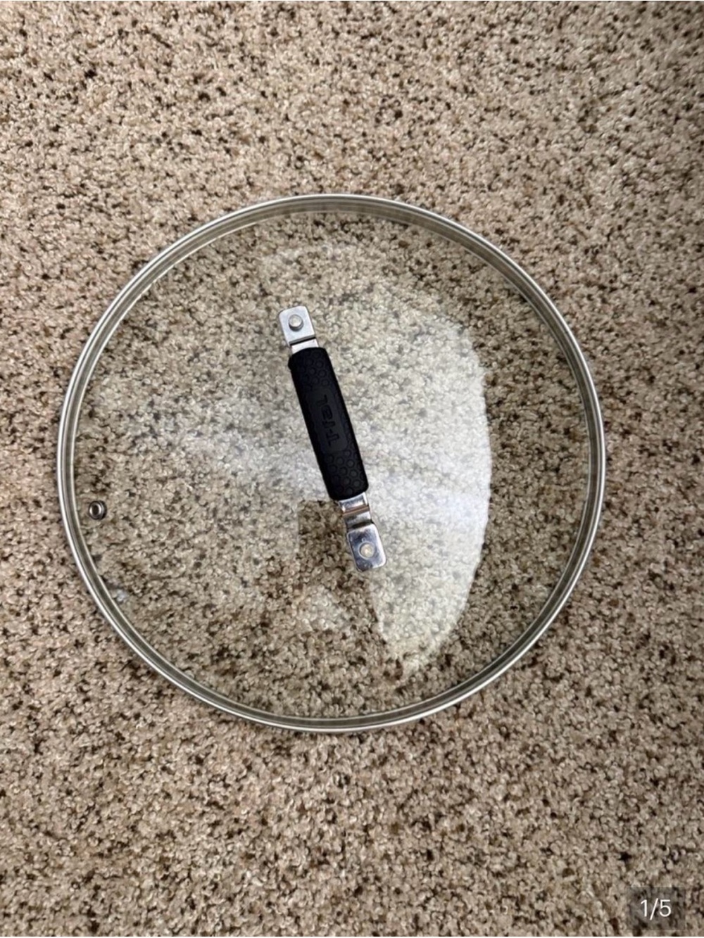 T-Fal Glass Cookware Lid with Black Handle - Home Kitchen 12”